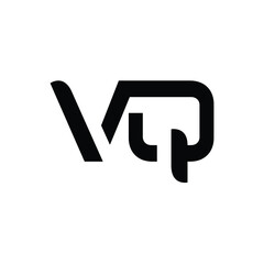 VQ monogram logo design letter text name symbol monochrome logotype alphabet character simple logo