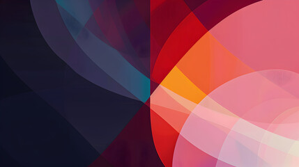 Abstract colorful design with overlapping shapes and gradients.
