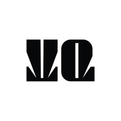 VQ monogram logo design letter text name symbol monochrome logotype alphabet character simple logo