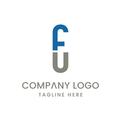 Initial Letter FU logo Design Outstanding Creative Modern Symbol  Sign