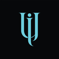 Initial Letter UJ logo Design Outstanding Creative Modern Symbol  Sign