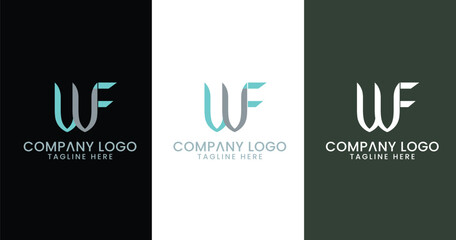 Initial Letter WF logo Design Outstanding Creative Modern Symbol  Sign