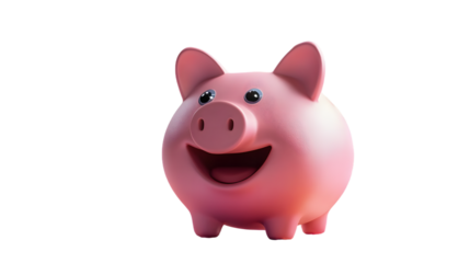 Pay day concept, overflowing piggy bank with payday confetti, savings boost, 3D illustration