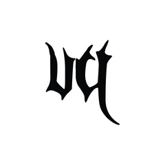 VQ monogram logo design letter text name symbol monochrome logotype alphabet character simple logo