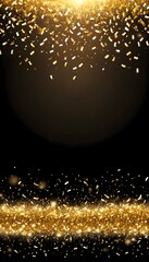 abstract background with golden lights