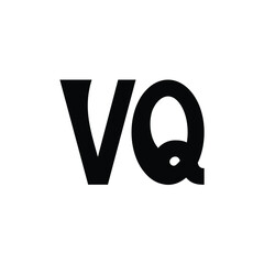 VQ monogram logo design letter text name symbol monochrome logotype alphabet character simple logo