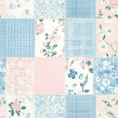 tiny pink roses pattern on cream background, small floral print 