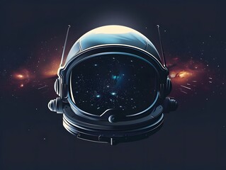 Sci-Fi Futuristic Space Exploration Astronaut Helmet Cosmic Cosmos Technology 