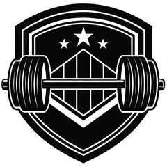 Obraz premium Gym logo icon silhouette