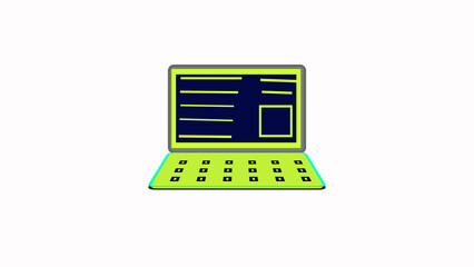 mobil Laptop icon isolated Computer network icon isolated on white background. Laptop network. Internet connection with baige color.