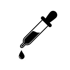 Dropper icon. Flat vector illustration on white background.
