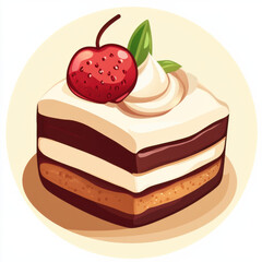 a small instagram icon for bakery content, like a cake