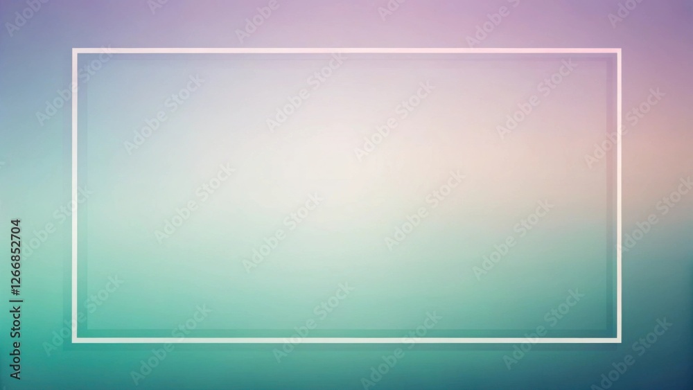 Poster Abstract Pastel Background with Subtle Gradient and Simple White Frame Ideal for Presentation, Invitation, or Advertisement