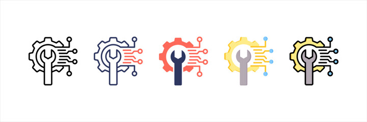 Service Multistyle Icon Set