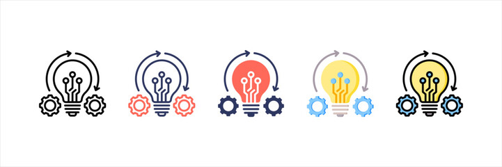 Implementation Multistyle Icon Set