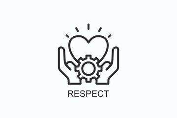 Respect Icon Or Logo Isolated Illustration