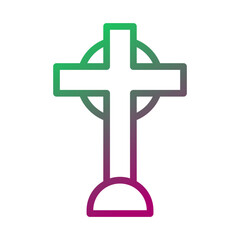 Fototapeta premium Celtic Cross Gradient Elegant Illustration