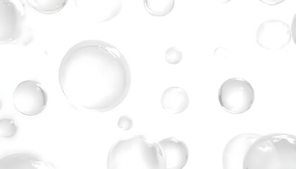 🔹Title
Close-up of transparent water droplets on a white background, minimalist design, clean aesthetic, copy space