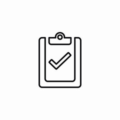 clipboard approved icon vector sign
