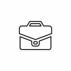 Business briefcase bag work icon vector sign