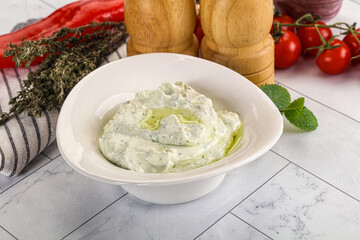 Greek feta dip with oil