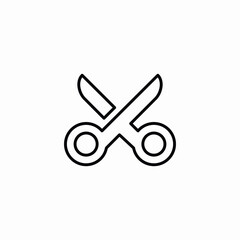 Scissors cutting tool equipment icon vector sign