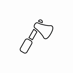 Axe wood cutting tool icon vector sign