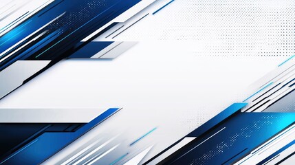 Fototapeta premium Abstract Geometric Blue and White Tech Background