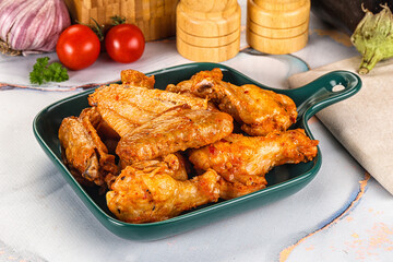 Grilled spicy chili chicken wings