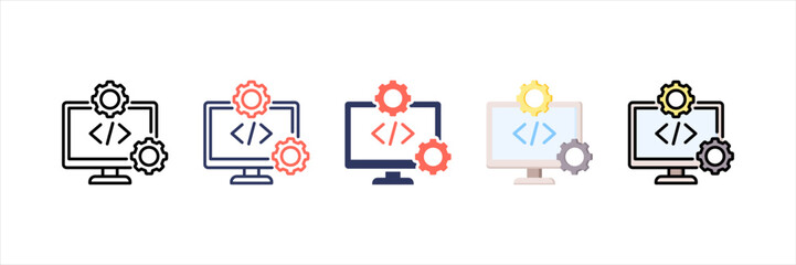 Software Development Multistyle Icon Set