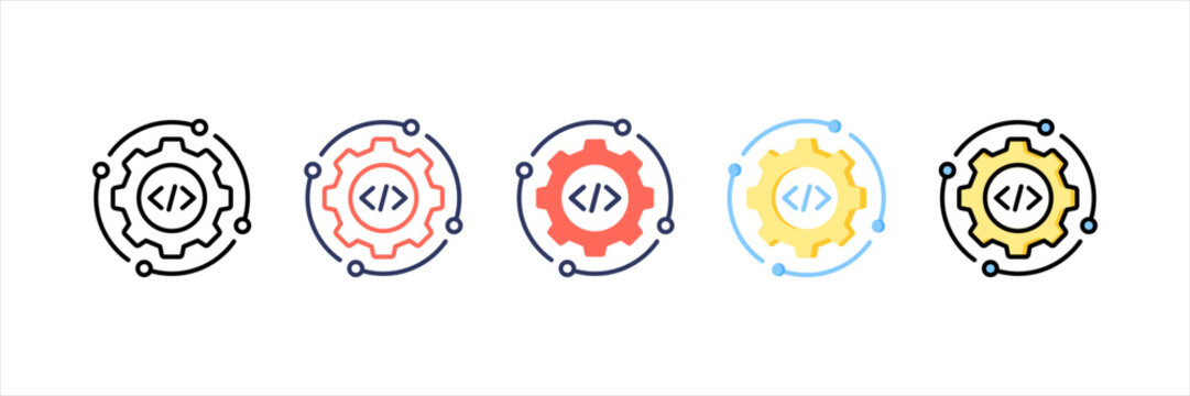 Continuous Multistyle Icon Set