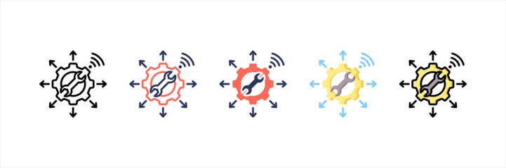 Deployment Multistyle Icon Set