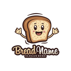 Character Bread logo design concept vector. Creative Bread food Logo Design Template
