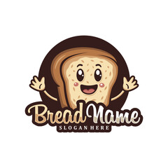 Character Bread logo design concept vector. Creative Bread food Logo Design Template
