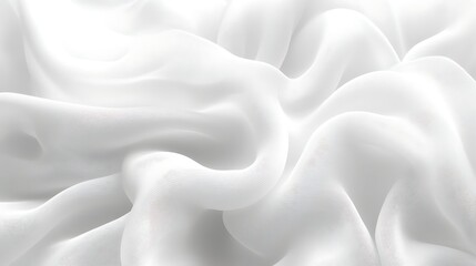 Obraz premium White Fabric Draped in Soft Gentle Waves