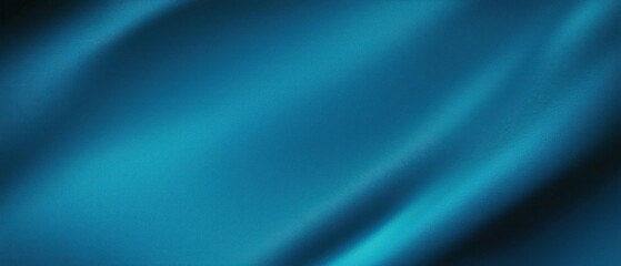 Obraz premium Abstract teal flowing fabric background
