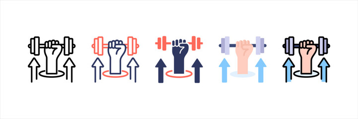 Exercise Multistyle Icon Set