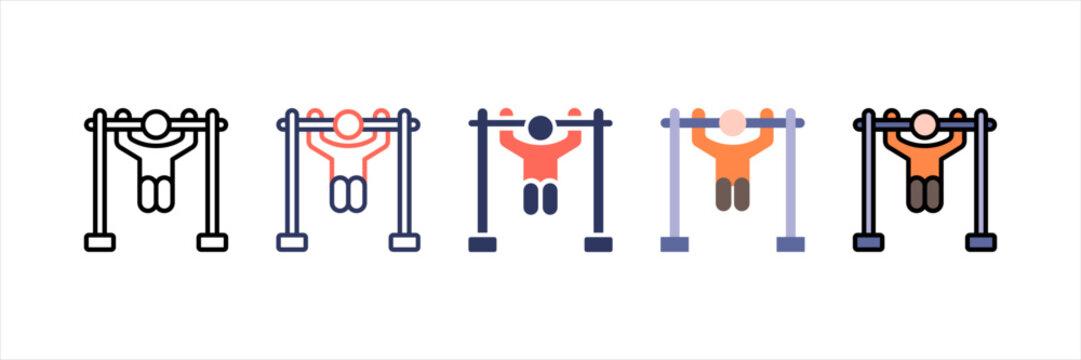 Pull Up Multistyle Icon Set