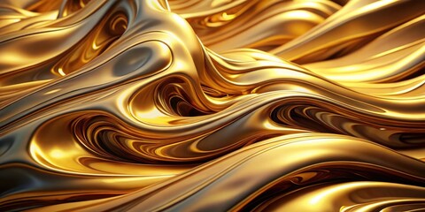 Abstract Golden Liquid Swirls A Luxurious Texture Background Image for Design Projects