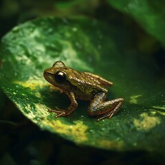 Obraz premium frog on a leaf