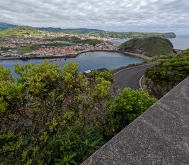 Landscape in Faial island Azores archipelago Portugal