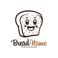 Character Bread logo design concept vector. Creative Bread food Logo Design Template