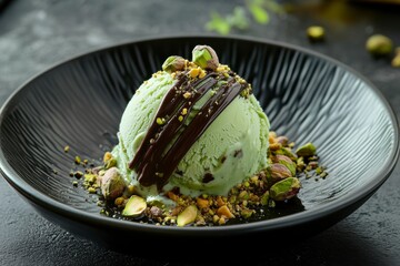 Dubai chocolate ice cream combines pistachio and kadaif for a decadent treat enjoyed in trendy cafes and homes
