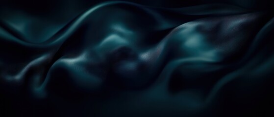 Obraz premium Dark Teal Silk Fabric Drape