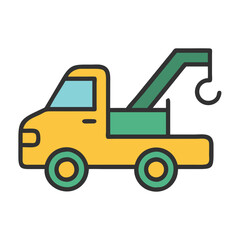 tow truck for vehicle illustration