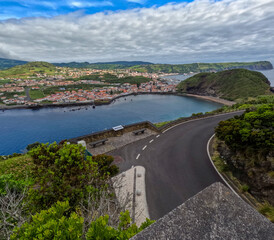 Landscapes in Faial island Azores archipelago Portugal