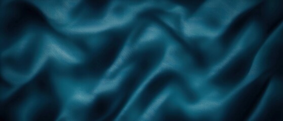 Obraz premium Deep Teal Fabric Drape Texture Background