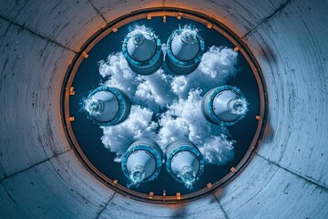 Rocket Launch from Inside the Silo A Futuristic Space Exploration Image