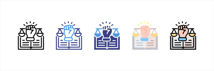 Bill Of Rights Multistyle Icon Set