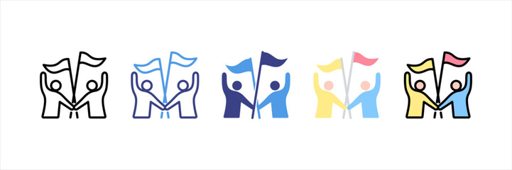 Bipartisan Multistyle Icon Set